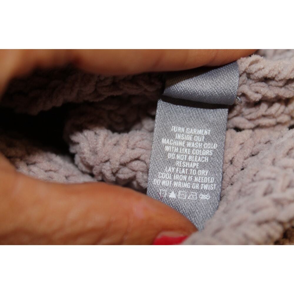 Aerie Taupe Chunky Knit Mock Neck Oversized Sweater Women Small | Fall | Winter - Picture 4 of 6